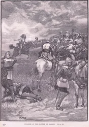 Carlos en la Batalla de Naseby AD 1645
